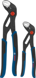 طقم كماشة مضخة مياه Bosch بمقابض متعددة الأجزاء.
