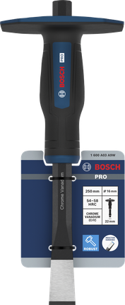 إزميل Bosch برو ماسونري مسطح 250 مم من الكروم والفاناديوم.