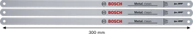 شفرة منشار Bosch ثنائية المعدن بطول 300 مم، 32 سنًا في البوصة، عبوة من 3 قطع.