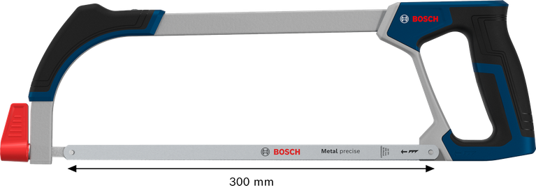 منشار Bosch ثنائي المعدن بطول 300 مم لقطع المعادن بدقة.