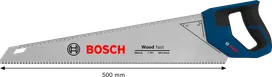 منشار يدوي من Bosch بطول 550 مم و7 أسنان لكل بوصة لقطع الخشب.