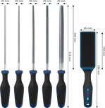 مجموعة مبارد Bosch 5 قطع مع فرشاة مبارد احترافية ومقابض متعددة المكونات.