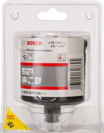 Bosch multi construction 2¾″ holesaw.