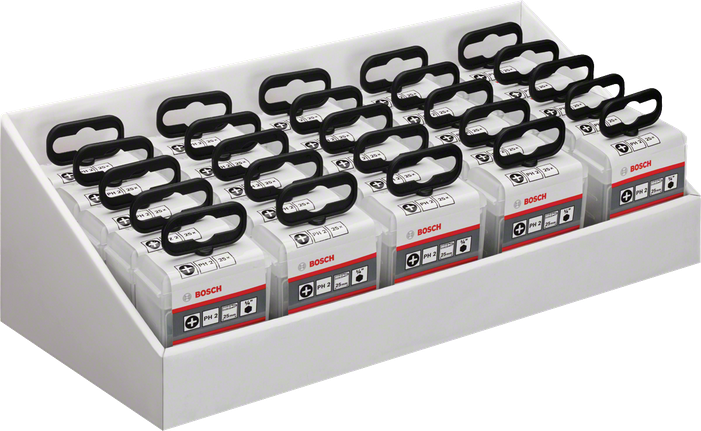 Bosch screwdriver bit Extra Hard display box.