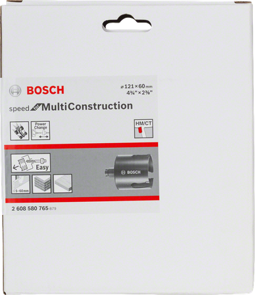 Bosch MultiConstruction holesaw 121×60 mm.