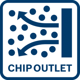 Cleaner working conditions thanks to chip outlet