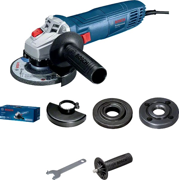 Bosch GWS 700 angle grinder with accessories set.