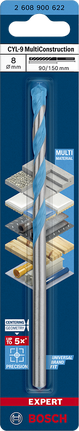 Bosch EXPERT CYL-9 MultiConstruction drill bit 8×90×150 mm.