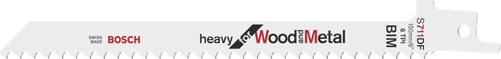 Bosch S711DF jigsaw blade for wood and metal.