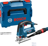 Bosch GST 160 BCE jigsaw with case and dust extraction.