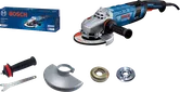 Bosch GWS 30 angle grinder with 2800W motor and accessories.