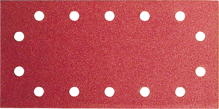 Bosch sanding sheet with 14 dust extraction holes.