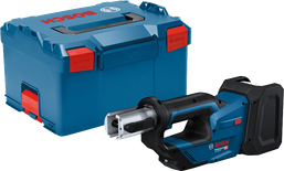 Bosch 18V-19 cordless rebar tier with storage case.