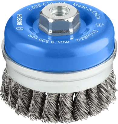 Bosch PRO Metal heavy cup brush 90 mm for angle grinders.