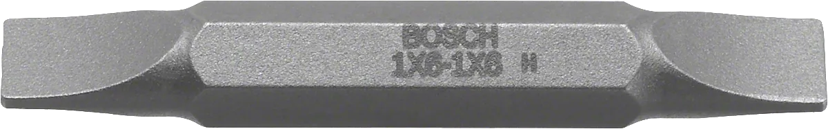 Bosch double-ended screwdriver bit for slotted screws.