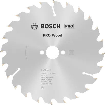 Bosch PRO Wood circular saw blade, 160mm T24.