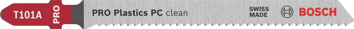 Bosch PRO Plastics PC clean T101A jigsaw blade for plastics.