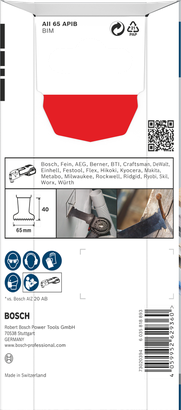 Bosch PRO AII 65 APIB plunge cut blade 65×40 mm 5 pcs.