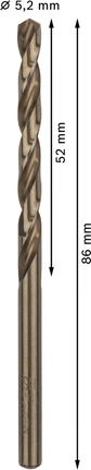 Bosch PRO Stainless Steel HSS-Co Twist Drill Bit 5.2 mm.