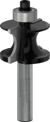 Bosch PRO Router Bit Guided Staff Bead R 6 shank 8 mm.