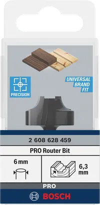 Bosch PRO Router Bit Ovolo 6.3 mm.