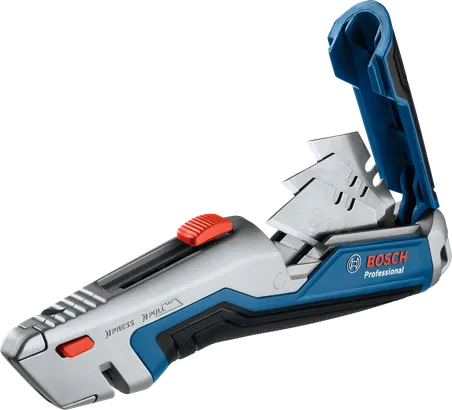 Bosch Universal Retractable Carpet Knife with spare blades.