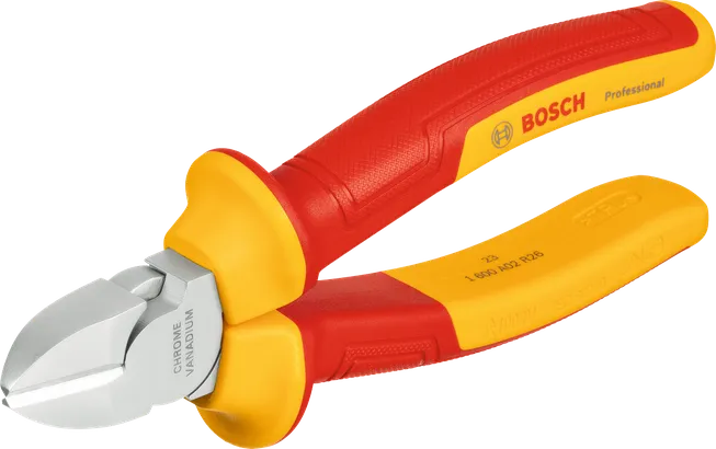 Bosch VDE Diagonal Side Cutters 160 mm with insulated handles.