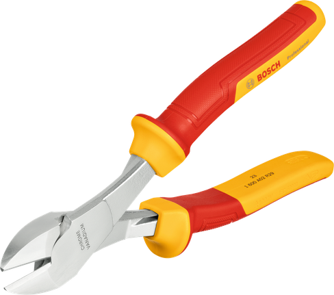 Bosch VDE high leverage diagonal side cutters 200mm.