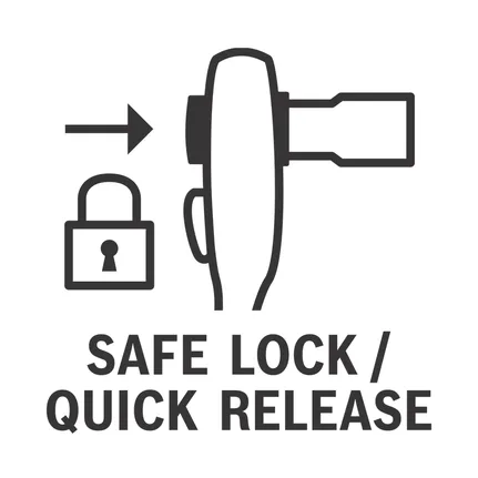 Ratchet lock button.