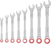 Bosch ratchet combination wrench set 8-19 mm, 50 percent more torque.