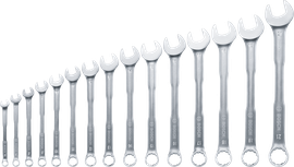 Bosch combination wrench set 6-21 mm, 15 pieces.