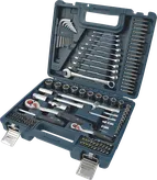 Bosch hand tool mixed set 134 pcs in blue case.
