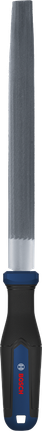 Bosch half round file 200 mm with ergonomic handle.