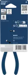 Bosch long-nose pliers 180 mm with dipped non-slip handles.
