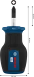 Bosch PRO Stubby Screwdriver PZ1 with 25 mm blade.