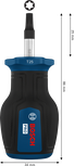 Bosch PRO Stubby Screwdriver TX25 with 25 mm blade.