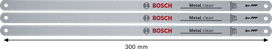 Bosch 300 mm bi-metal hacksaw blade 32 TPI 3-pack.