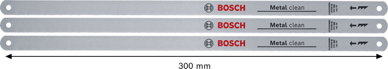 Bosch 300 mm bi-metal hacksaw blade 32 TPI 3-pack.