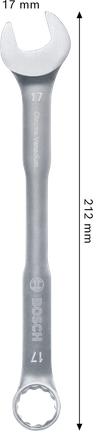 Bosch 17 mm combination wrench chrome vanadium.