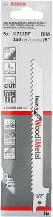 Lame de scie alternative Bosch S 711 DF 6″.