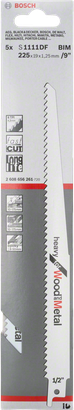 Lame de scie alternative Bosch S 1111 DF 9″.