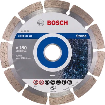 Disque à tronçonner diamanté Bosch Standard for Stone 150 mm.