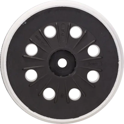 Plateau de support Bosch mi-dur 125 mm avec 8 trous.