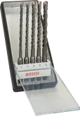 Jeu de 5 forets à percussion Bosch SDS plus-5 Robust Line.