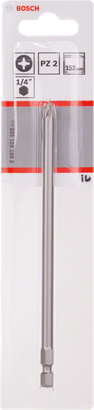 Embout de tournevis extra dur Bosch PZ2 152 mm.