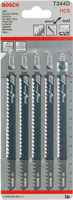 Lames de scie sauteuse Bosch T 344 D, lot de 5.