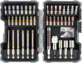 Jeu d'embouts de tournevis à percussion Bosch 43 pièces avec embouts à code couleur.