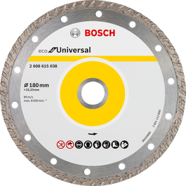 Disque à tronçonner diamanté universel Bosch pour meuleuses de 180 mm.