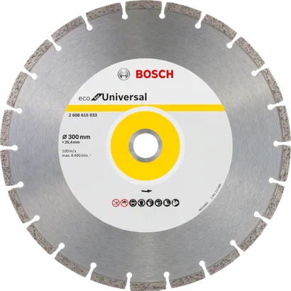 Disque à tronçonner diamanté Bosch ECO Universal 300mm.