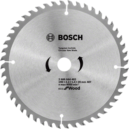 Lame de scie circulaire Bosch Eco pour bois, 48 dents ATB.